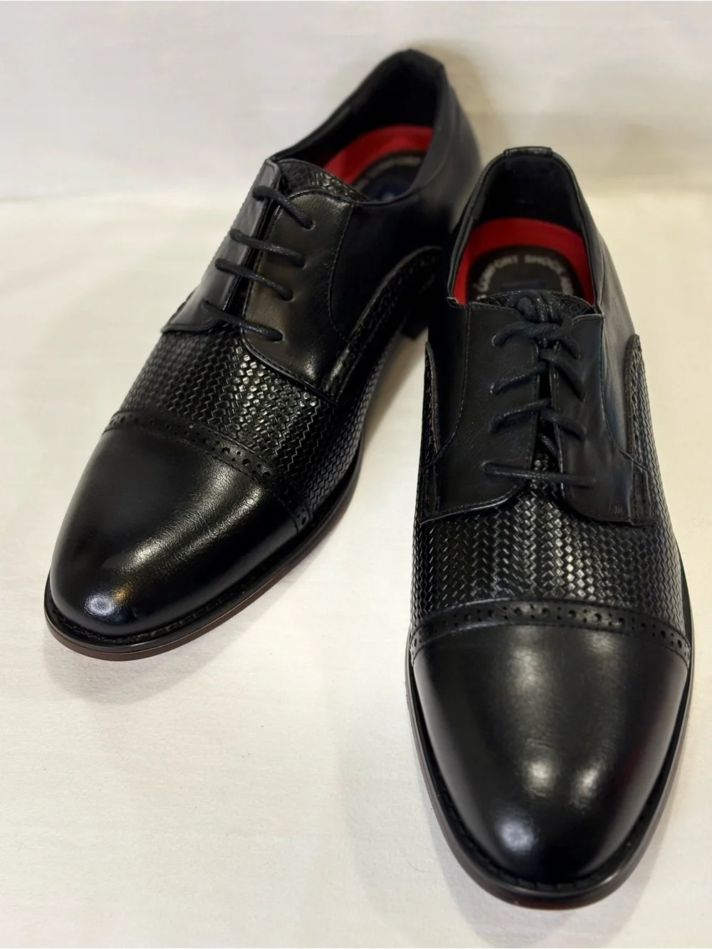 **NEW** ASHFORD HAYES Black Classic Lace-Up Dress Oxford Dress Shoes SZ 11M $99